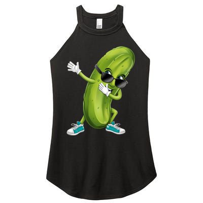 Funny Dabbing Pickle Dancing Cucumber Lover Funny Gift Women's Perfect Tri Rocker Tank