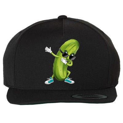 Funny Dabbing Pickle Dancing Cucumber Lover Funny Gift Wool Snapback Cap