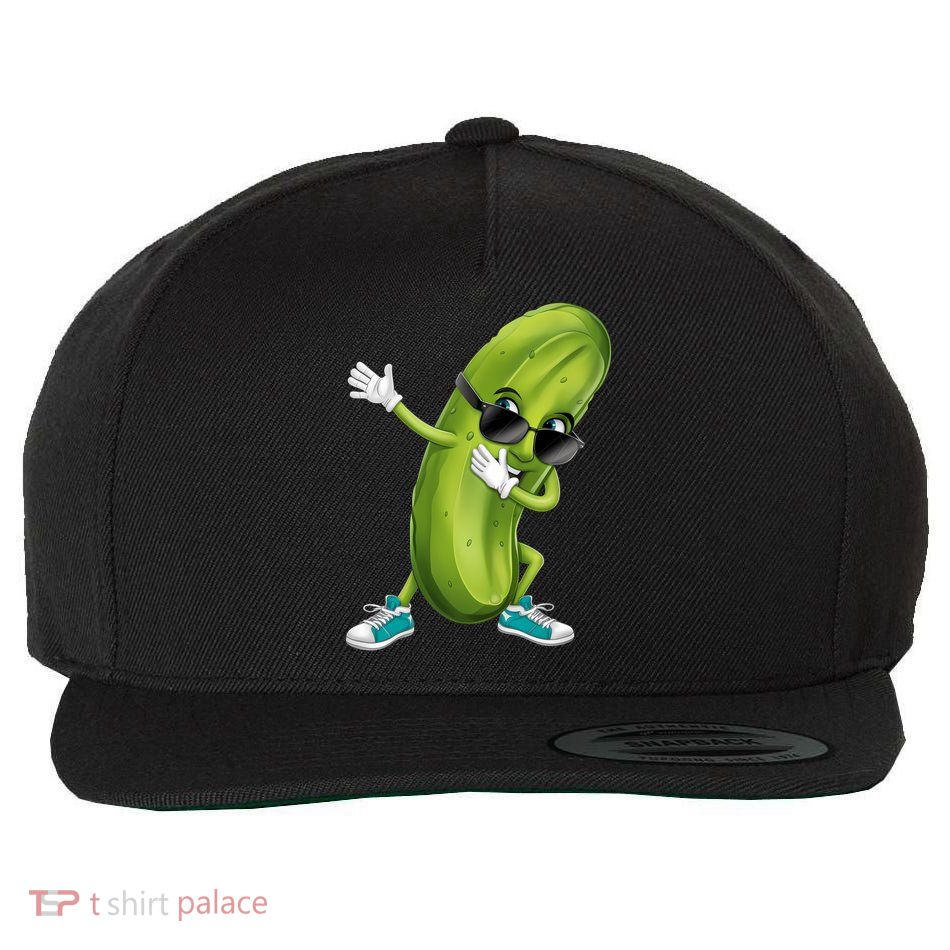 Funny Dabbing Pickle Dancing Cucumber Lover Funny Gift Wool Snapback Cap