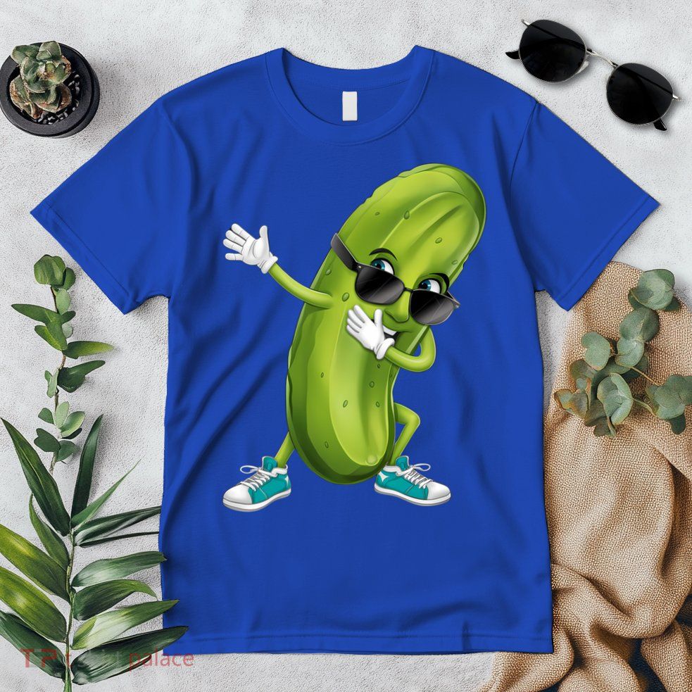 Funny Dabbing Pickle Dancing Cucumber Lover Funny Gift Premium T-Shirt