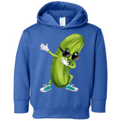 Funny Dabbing Pickle Dancing Cucumber Lover Funny Gift Toddler Hoodie
