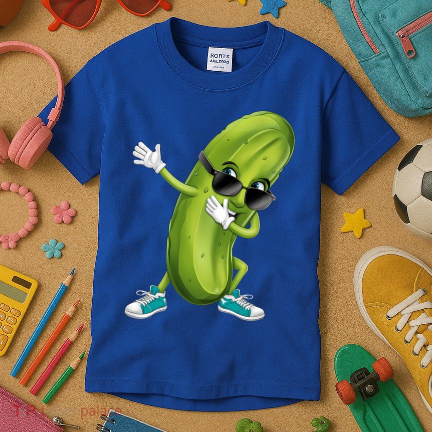 Funny Dabbing Pickle Dancing Cucumber Lover Funny Gift Kids T-Shirt