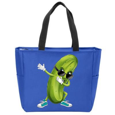 Funny Dabbing Pickle Dancing Cucumber Lover Funny Gift Zip Tote Bag