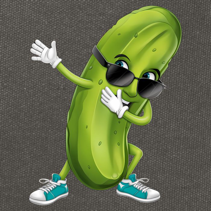 Funny Dabbing Pickle Dancing Cucumber Lover Funny Gift Cotton Canvas Backpack