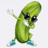 Funny Dabbing Pickle Dancing Cucumber Lover Funny Gift Garment-Dyed Sweatshirt
