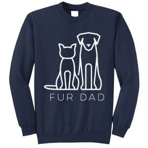 Fur Dad Pet Lover Cat Dog Dad Husband Funny Fathers Day Sweatshirt