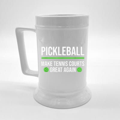 Funny Dink Player Pickleball Make Tennis Courts Great Again Gift Beer Stein