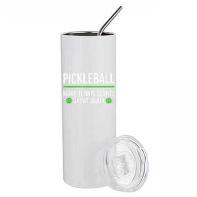 Funny Dink Player Pickleball Make Tennis Courts Great Again Gift Stainless Steel Tumbler