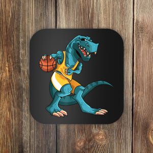 Funny Dino Playing Basketball TRex Lover Player Coaster