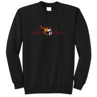 Father's Day Pool Players Heartbeat Billiards 8 Ball Gift For Dad Sweatshirt