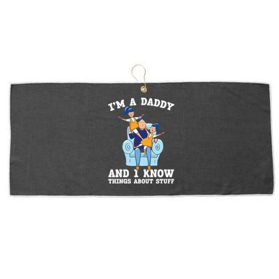 Fathers Day Papa Best Dad Ever Fatherhood Daddy Gift Large Microfiber Waffle Golf Towel