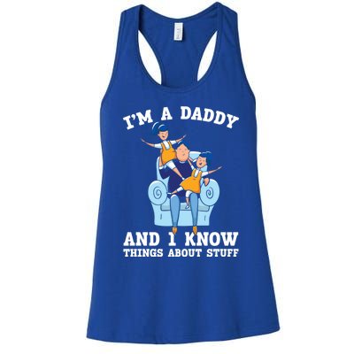 Fathers Day Papa Best Dad Ever Fatherhood Daddy Gift Women's Racerback Tank