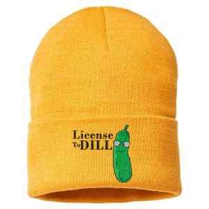 Funny Dill Pickle Gift Sustainable Knit Beanie