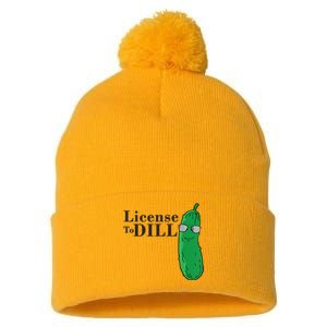 Funny Dill Pickle Gift Pom Pom 12in Knit Beanie