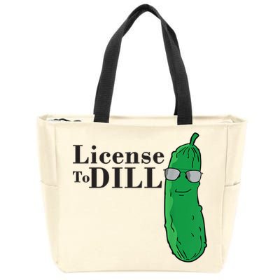 Funny Dill Pickle Gift Zip Tote Bag