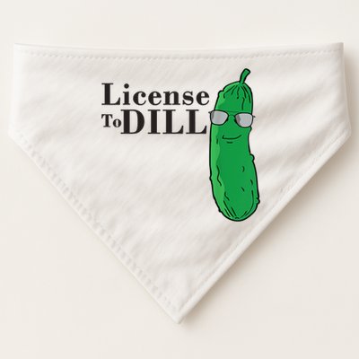 Funny Dill Pickle Gift USA-Made Doggie Bandana