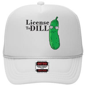 Funny Dill Pickle Gift High Crown Mesh Back Trucker Hat