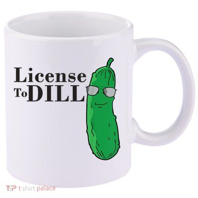 Funny Dill Pickle Gift 11oz C Handle Ceramic Mug