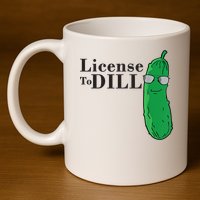 Funny Dill Pickle Gift 11oz C Handle Ceramic Mug