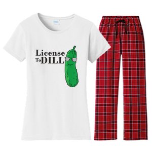 Funny Dill Pickle Gift Women's Flannel Pajama Set