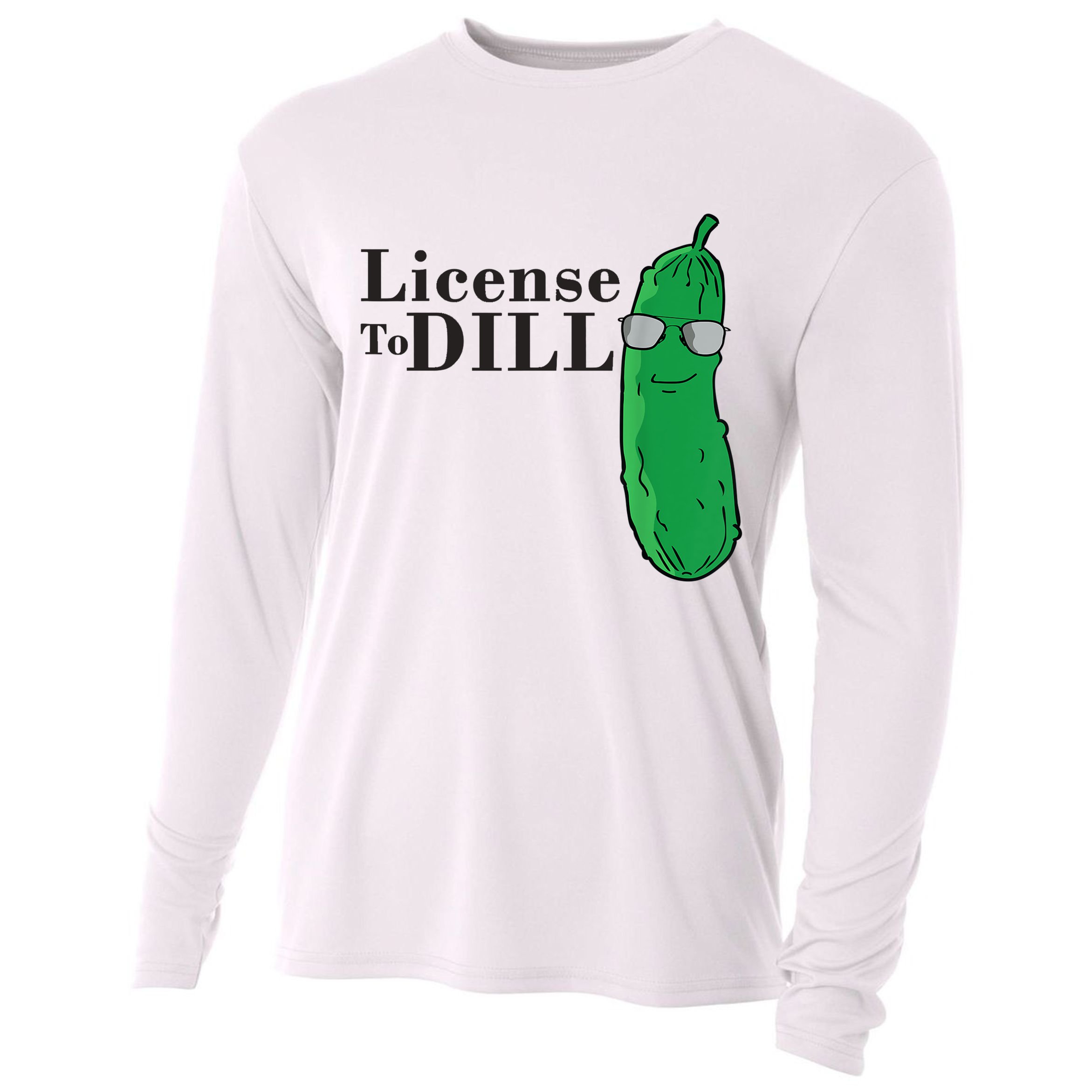 Funny Dill Pickle Gift Cooling Performance Long Sleeve Crew