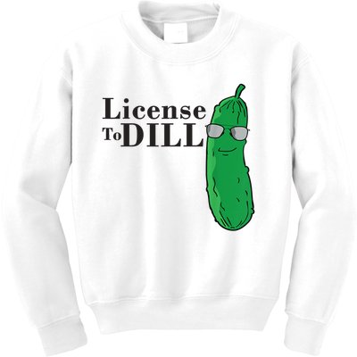 Funny Dill Pickle Gift Kids Sweatshirt