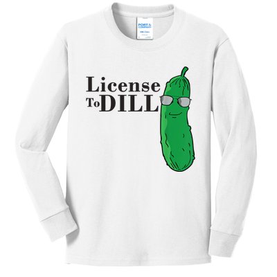 Funny Dill Pickle Gift Kids Long Sleeve Shirt