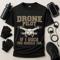 Funny Drone Pilot Design For Drone Operator Performance Shirt