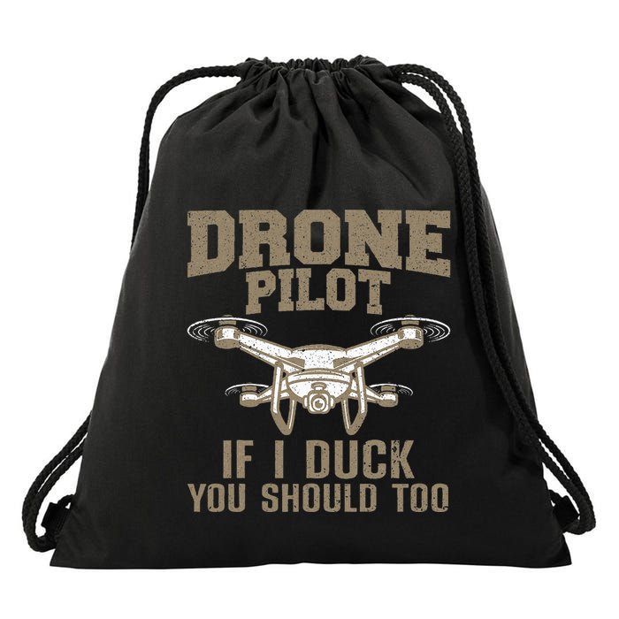 Funny Drone Pilot Design For Drone Operator Drawstring Bag