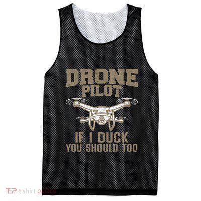 Funny Drone Pilot Design For Drone Operator Mesh Reversible Basketball Jersey Tank