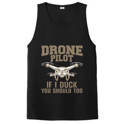 Funny Drone Pilot Design For Drone Operator PosiCharge Competitor Tank