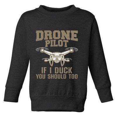 Funny Drone Pilot Design For Drone Operator Toddler Sweatshirt