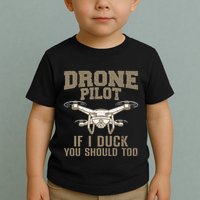 Funny Drone Pilot Design For Drone Operator Toddler T-Shirt