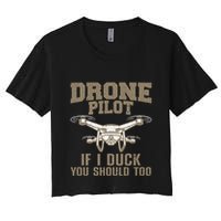 Funny Drone Pilot Design For Drone Operator Crop Top