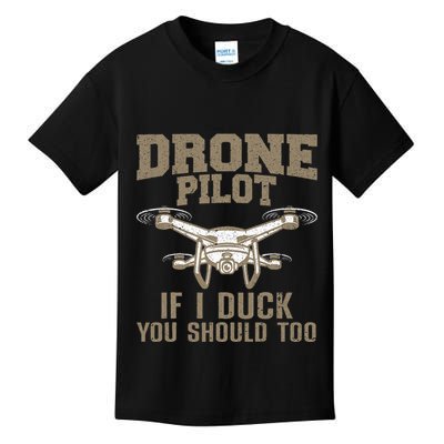 Funny Drone Pilot Design For Drone Operator Kids T-Shirt