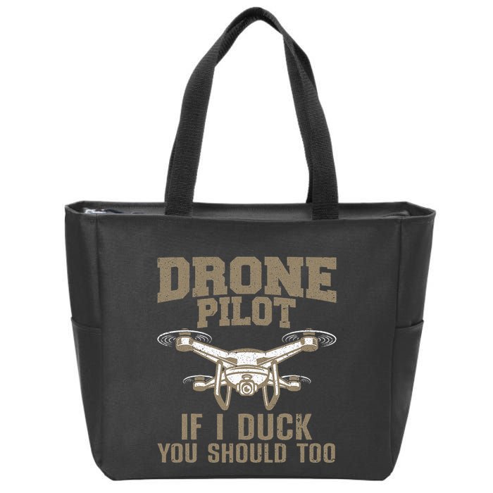 Funny Drone Pilot Design For Drone Operator Zip Tote Bag