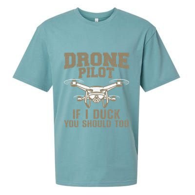 Funny Drone Pilot Design For Drone Operator Sueded Cloud Jersey T-Shirt