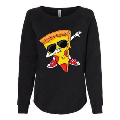 Funny Dabbing Pizza Slice Dance Pizza Lover Womens California Wash Sweatshirt