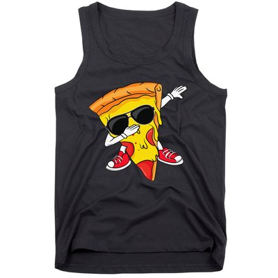 Funny Dabbing Pizza Slice Dance Pizza Lover Tank Top