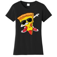 Funny Dabbing Pizza Slice Dance Pizza Lover Women's T-Shirt