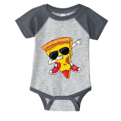 Funny Dabbing Pizza Slice Dance Pizza Lover Infant Baby Jersey Bodysuit