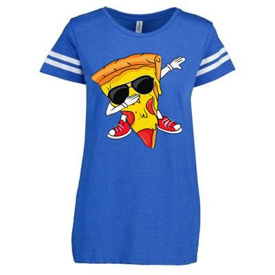 Funny Dabbing Pizza Slice Dance Pizza Lover Enza Ladies Jersey Football T-Shirt