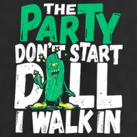 Funny Dill Pickle Lover The Party DonT Start Till I Walk In Microfiber Hand Towel