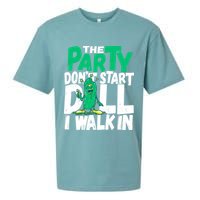 Funny Dill Pickle Lover The Party DonT Start Till I Walk In Sueded Cloud Jersey T-Shirt