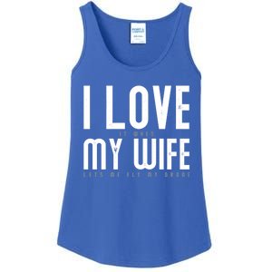 Funny Drone Pilot Husband Design I Love My Wife Drone Pilot Gift Ladies Essential Tank