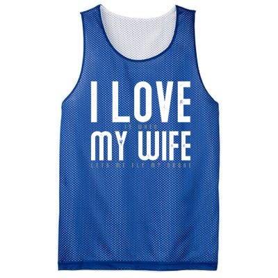 Funny Drone Pilot Husband Design I Love My Wife Drone Pilot Gift Mesh Reversible Basketball Jersey Tank