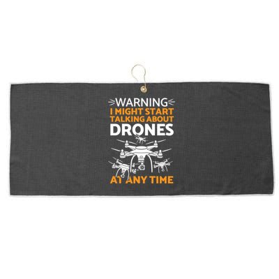 Funny Drone Pilot Cool Gift Large Microfiber Waffle Golf Towel