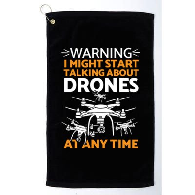 Funny Drone Pilot Cool Gift Platinum Collection Golf Towel