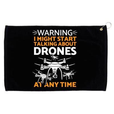 Funny Drone Pilot Cool Gift Grommeted Golf Towel