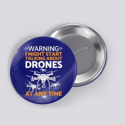 Funny Drone Pilot Cool Gift Button